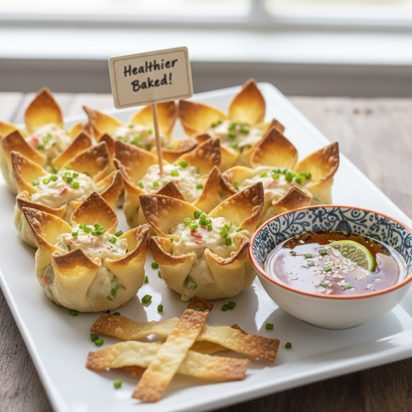 Healthier Baked Crab Rangoon Delights recipe