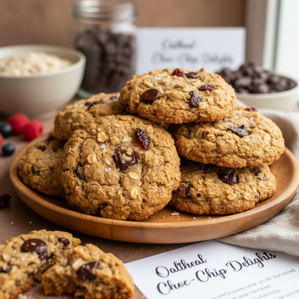 Healthier Oatmeal Chocolate Chip Delight Cookies recipe