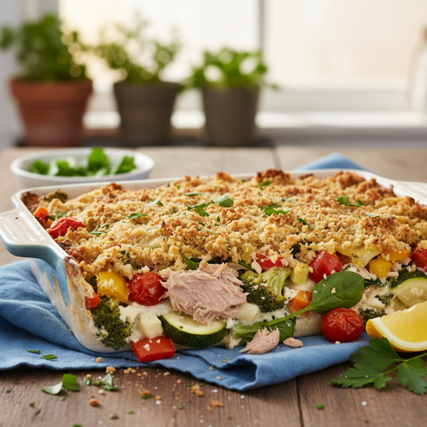 Healthier Tuna and Veggie Bake recipe