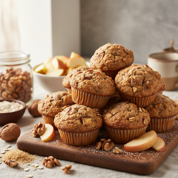 Healthy Apple Walnut Muffins recipe