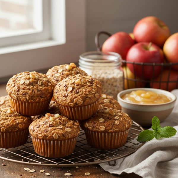 Healthy Applesauce Multigrain Muffins recipe