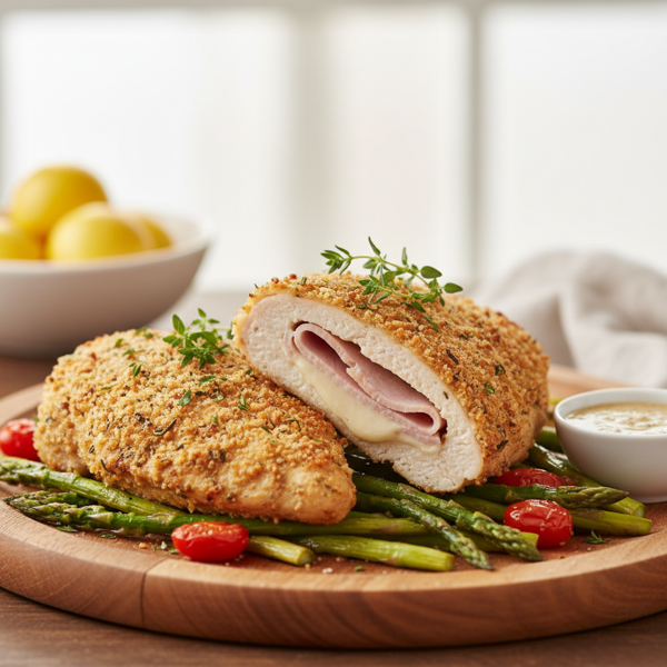 Healthy Baked Chicken Cordon Bleu Delight recipe