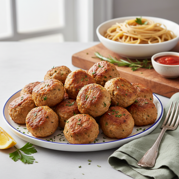 Healthy Baked Herb Turkey Meatballs recipe