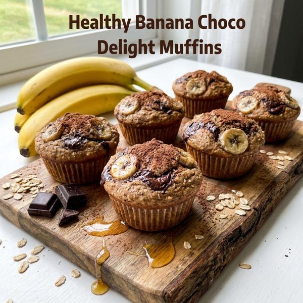 Healthy Banana Choco Delight Muffins recipe