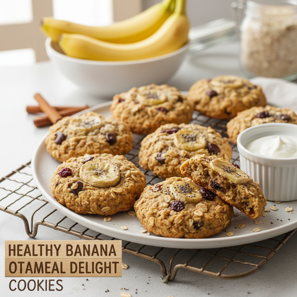 Healthy Banana Oatmeal Delight Cookies recipe
