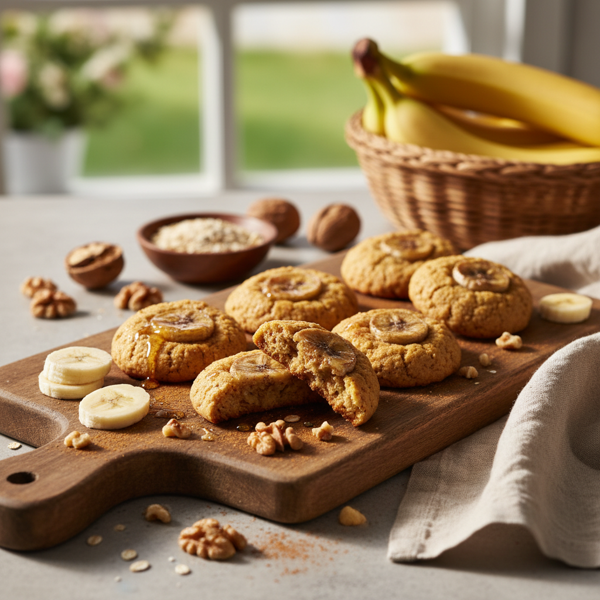 Healthy Banana Walnut Delight Cookies recipe
