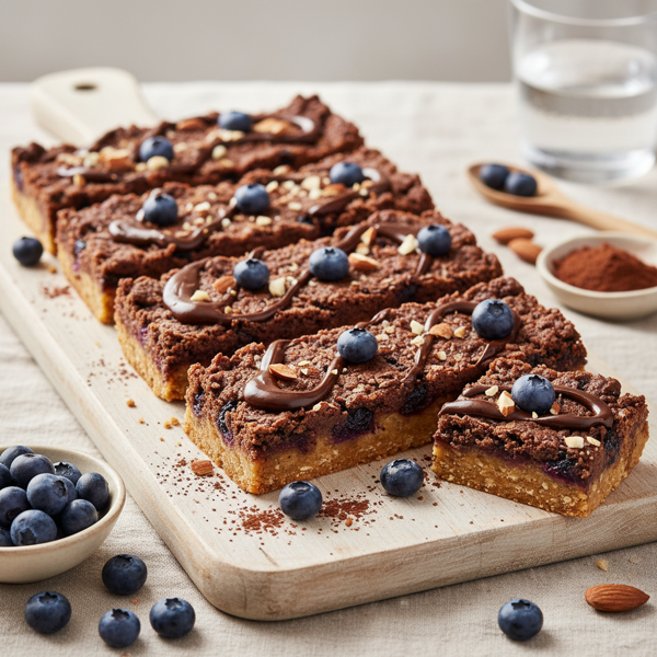 Healthy Blueberry Cocoa Delight Bars recipe