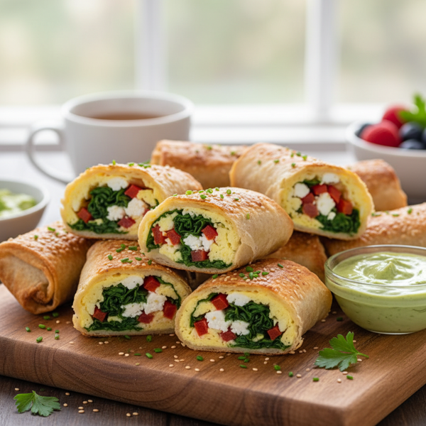 Healthy Breakfast Egg Rolls recipe