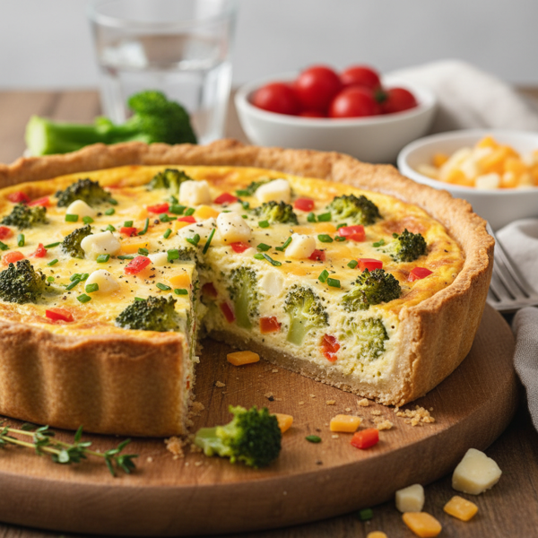 Healthy Broccoli Cheddar Quiche recipe
