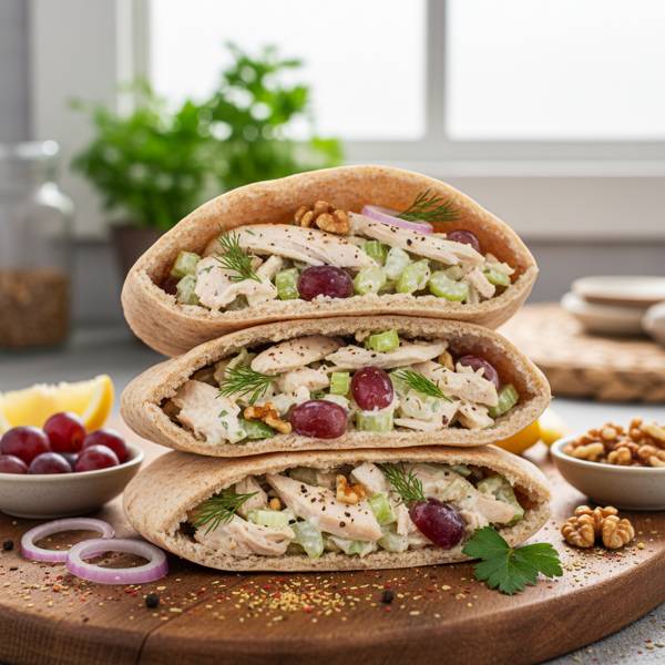 Healthy Chicken Salad Pita Pockets recipe