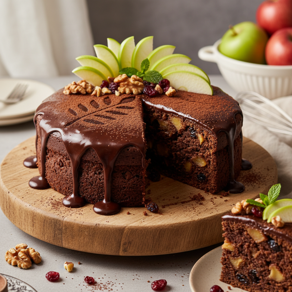 Healthy Chocolate Apple Delight Cake recipe