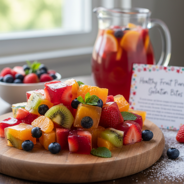 Healthy Fruit Punch Gelatin Bites recipe