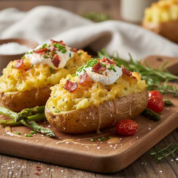 Healthy Gourmet Twice-Baked Potatoes recipe