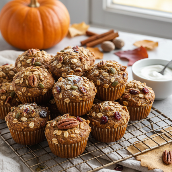 Healthy Harvest Mini Pumpkin Muffins recipe