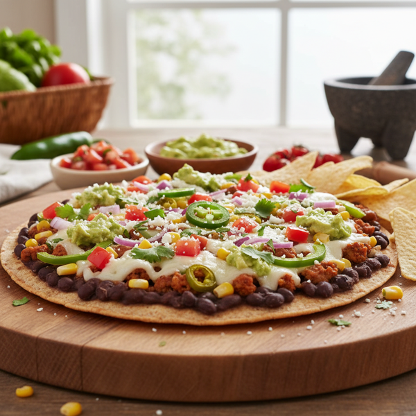 Healthy Homemade Mexican Pizza Delight recipe