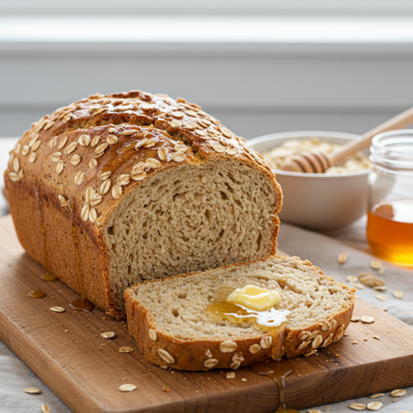 Healthy Honey Oatmeal Bread recipe