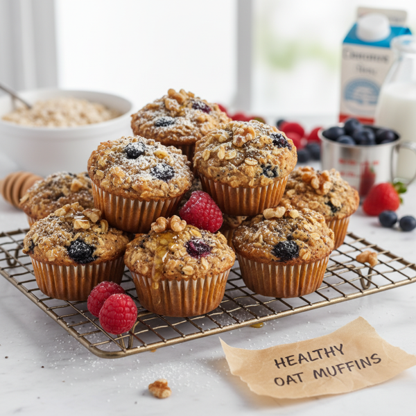 Healthy Instant Oatmeal Muffins recipe
