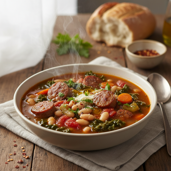 Healthy Italian Sausage & Bean Soup recipe