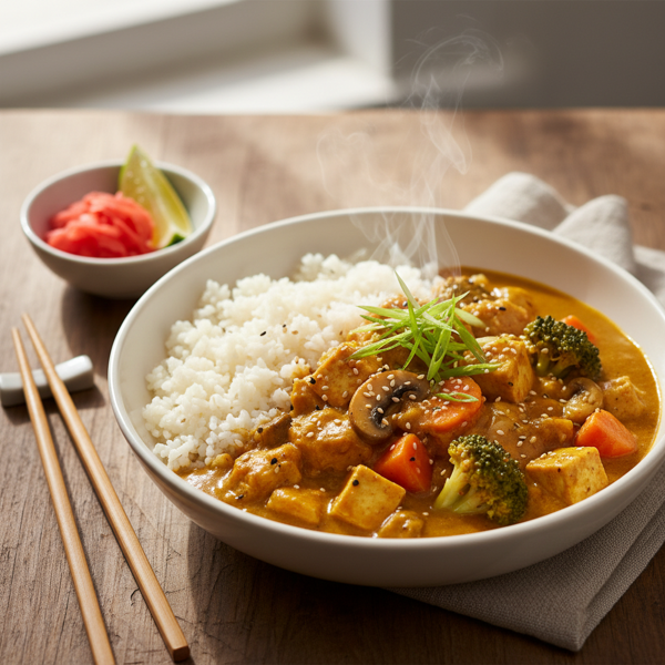 Healthy Low-Carb Japanese Curry with Cauliflower Rice recipe