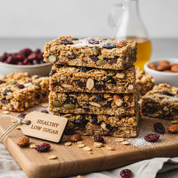 Healthy Low Sugar Granola Bars recipe