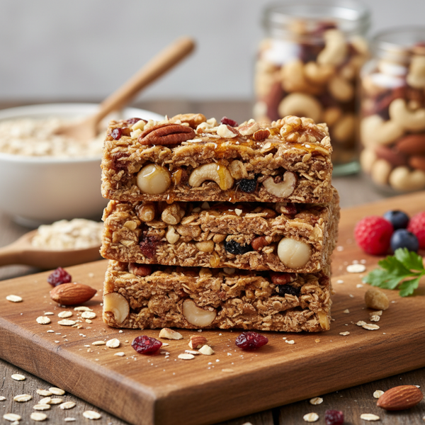 Healthy Oatmeal Nut Bars recipe