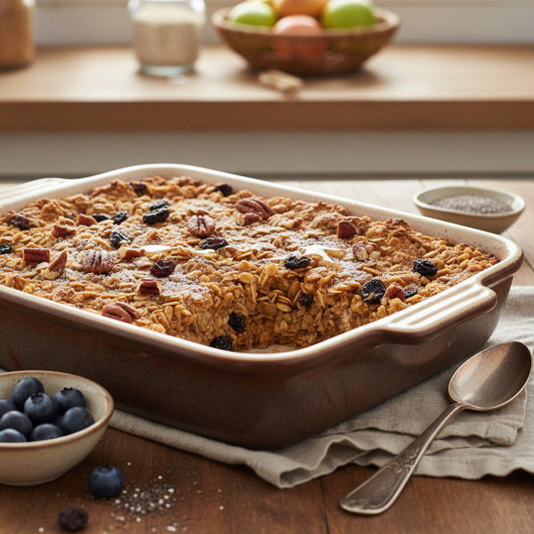 Healthy Oatmeal Raisin Granola Bake recipe