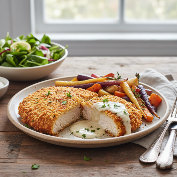 Healthy Oven-Crisped Chicken-Fried Steak recipe