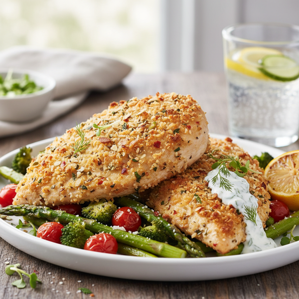 Healthy Parmesan Crusted Chicken Delight recipe
