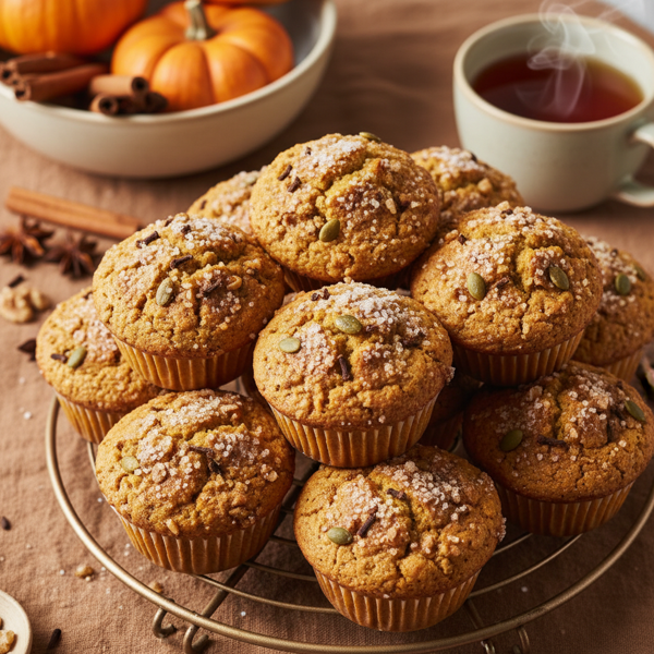 Healthy Spiced Pumpkin Muffins recipe