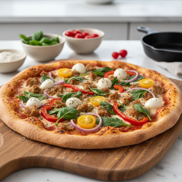 Healthy Thin Crust Pizza recipe