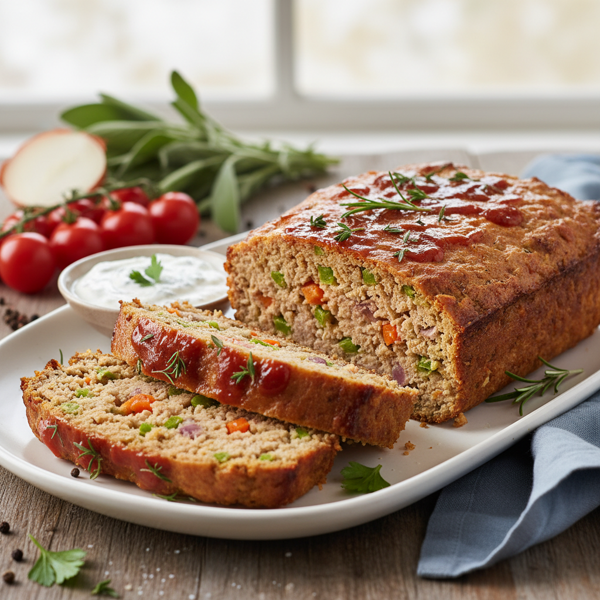 Healthy Turkey and Lean Pork Meatloaf recipe