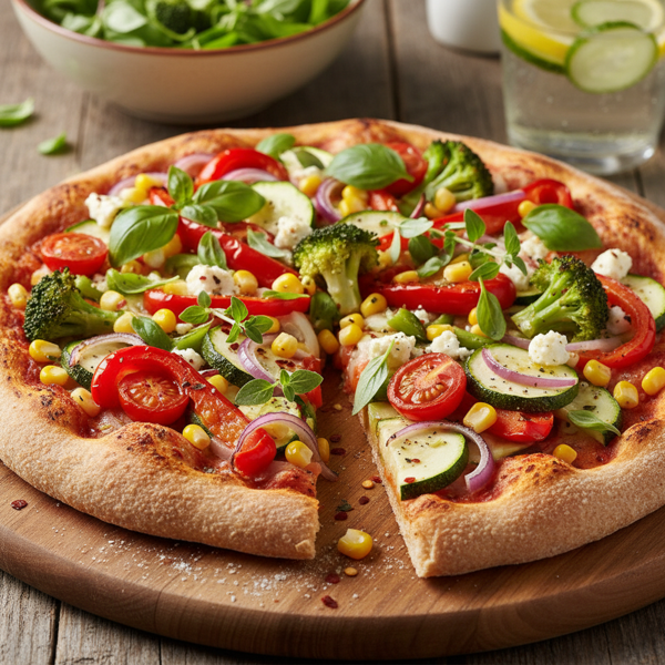 Healthy Whole Wheat Veggie Pizza Delight recipe