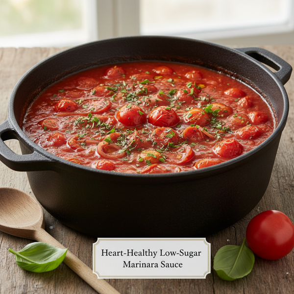 Heart-Healthy Low-Sugar Marinara Sauce recipe