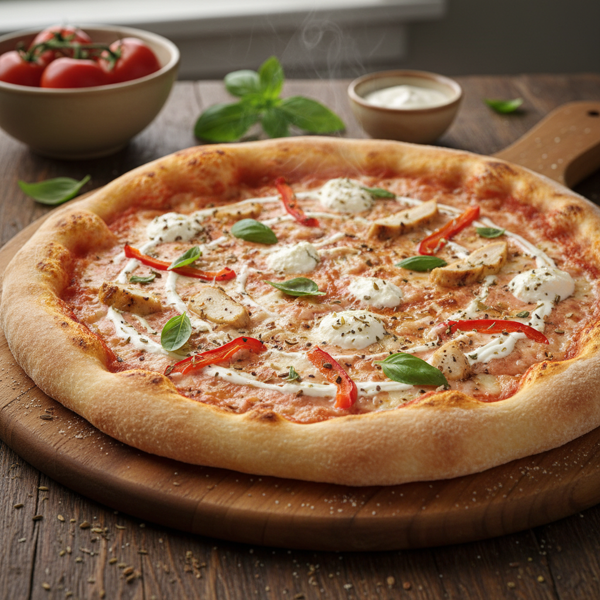 Heartburn-Friendly Homemade Pizza with Creamy Tomato Sauce recipe