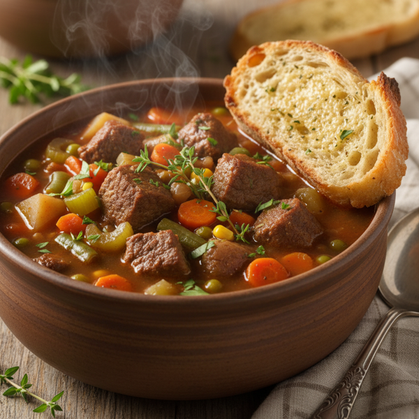 Heartwarming Crockpot Vegetable Beef Soup recipe