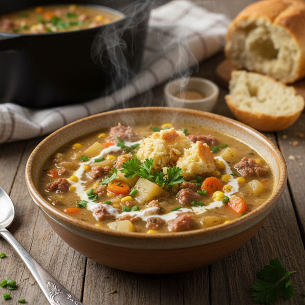 Heartwarming Yorkshire Corned Beef Hash Soup recipe