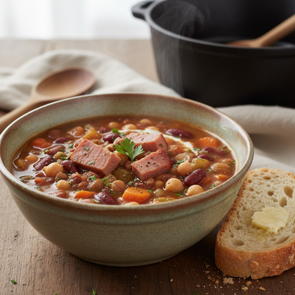 Hearty 15 Bean and Ham Soup recipe