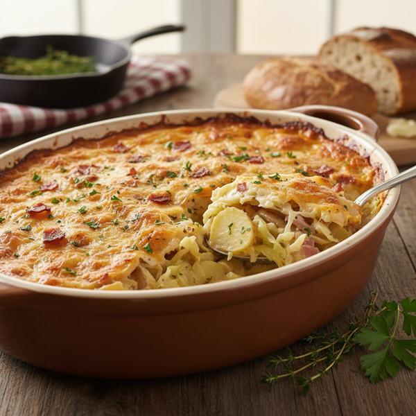 Hearty Amish Cabbage and Potato Bake recipe