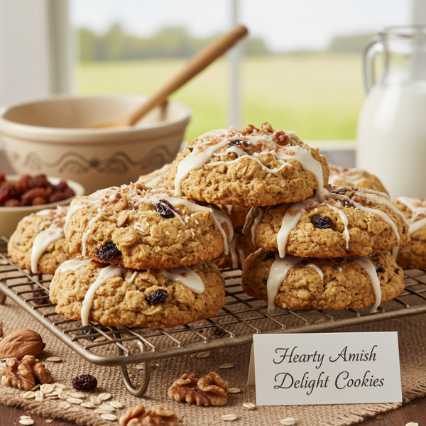 Hearty Amish Oatmeal Delight Cookies recipe