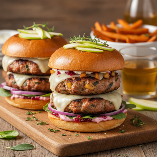 Hearty Apple & Herb Turkey Burgers recipe