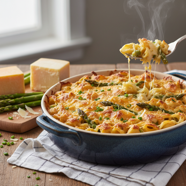 Hearty Asparagus Orecchiette Bake with Wisconsin Cheeses recipe