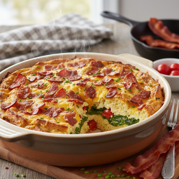 Hearty Bacon Breakfast Casserole recipe