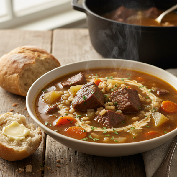 Hearty Barley & Beef Comfort Soup recipe