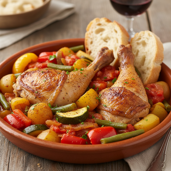 Hearty Basque Vegetable and Chicken Stew recipe