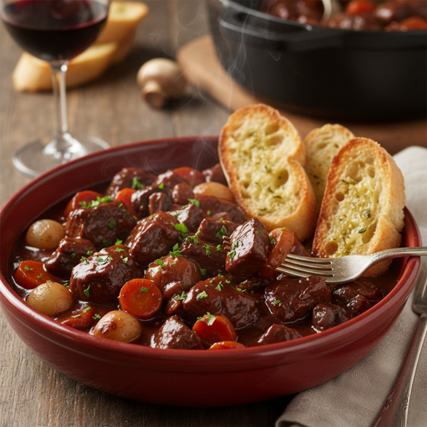 Hearty Beef Bourguignon Delight recipe