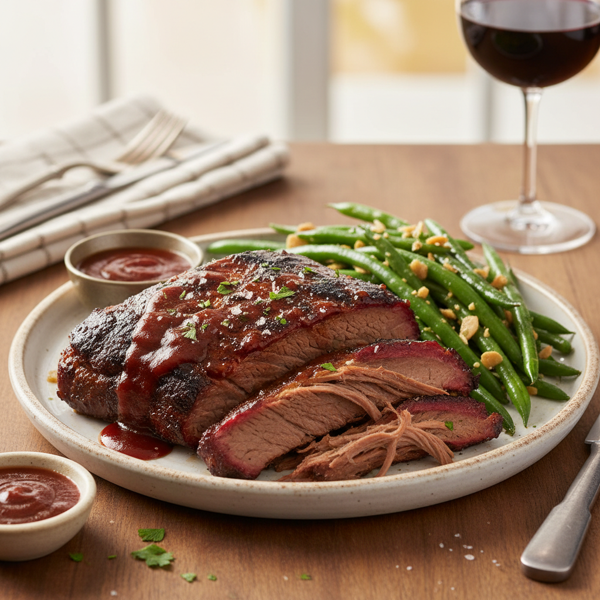 Hearty Beef Brisket with Green Beans recipe