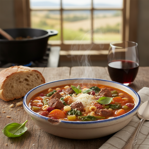 Hearty Beef Minestrone Delight recipe
