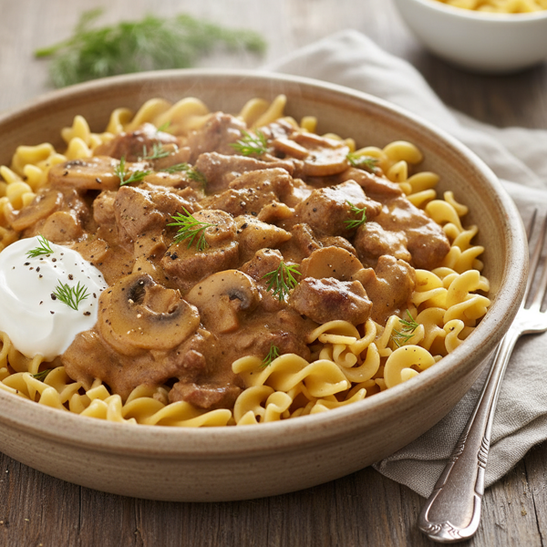 Hearty Beef Stroganoff with Noodles recipe