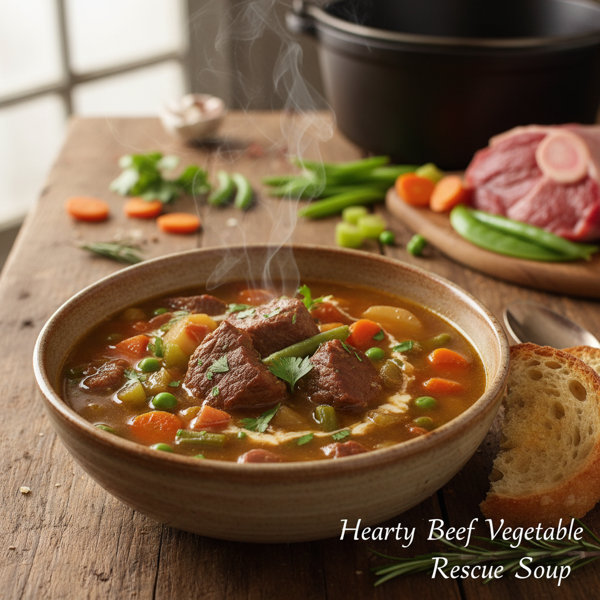 Hearty Beef Vegetable Rescue Soup recipe