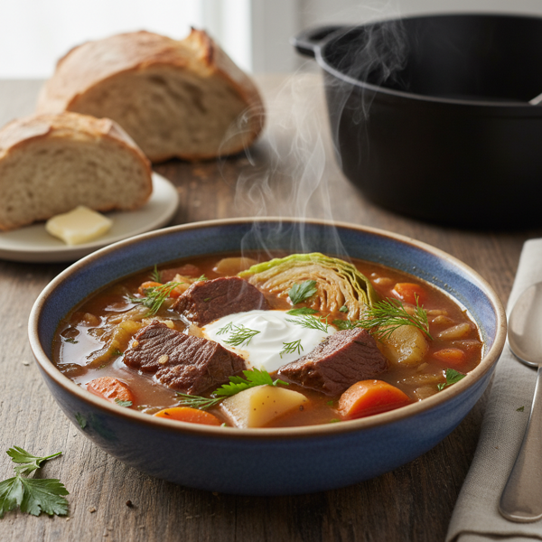Hearty Beef and Cabbage Soup recipe